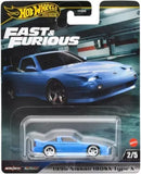 Hot Wheels Premium 2024 Fast & Furious 1996 Nissan 180SX Type X 1:64 Diecast Car Toy