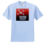 3dRose, Red Drone with UAV Pilot, T-Shirt Drone