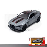 1:36 Diecast BMW M4 CSL Metal Car Model Toy Pull Back Door Open Gift Collection Toy