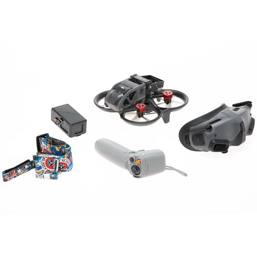 Drone Pro-View combo: quadcopter drone, RC Motion 2 controller, goggles, charging adapter