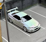 TG Fuji 1:64 JDM White Skyline GTR R34 Nismo Z-Tune Model Diecast Metal Car New Toy