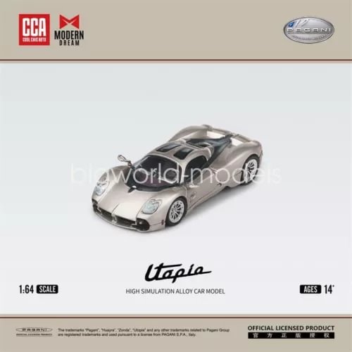 1:64 scale diecast sports car model, light gray with open-wheel design