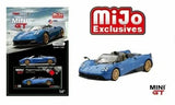 TSM MINI GT MGT00038 PAGANI HUAYRA ROADSTER 1/64 DIECAST MODEL CAR BLUE Parts