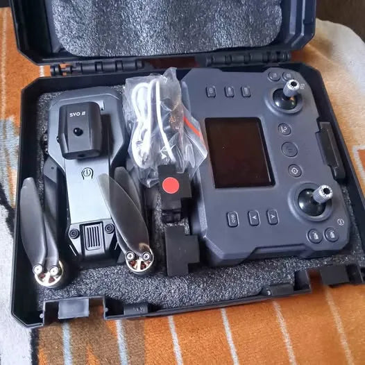 Tenino drone with camera kit in hard case, controller with screen and control sticks