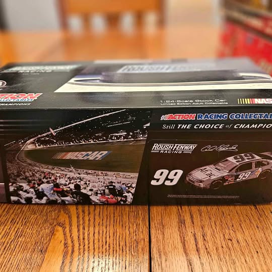 2010 Aflac #99 1:24 diecast car box, black with #99 and NASCAR graphics