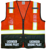 Small / Medium VEST Licensed Drone Pilot Surveyor REFLECTIVE S / M DJI  FAA DOT Drone