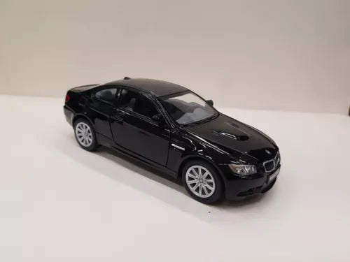 Black BMW M3 1:36 diecast toy car, detailed interior and silver wheels