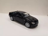 Black BMW M3 1:36 diecast toy car, detailed interior and silver wheels