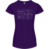Drone Blueprint Womens Petite Cut T-Shirt Drone