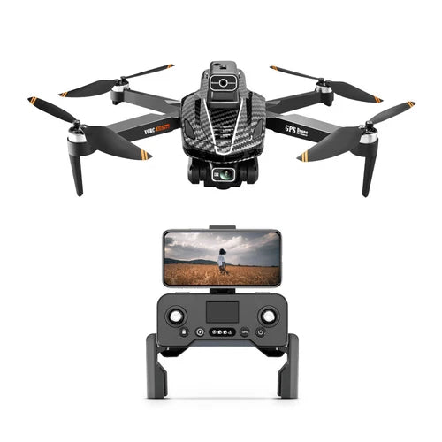 Brushless GPS return drone with 8K camera and 2-screen controller