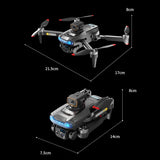 Grey 2.4G RC quadcopter drone with camera, four propellers and lights
