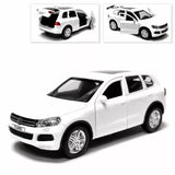 Volkswagen Touareg Metal Diecast Car Scale, Collectible Toy Cars, White, 1/36 Toy