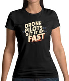 Drone Pilots Get It Up Fast - Womens T-Shirt - Drones Pilot Funny Rude Love Drone