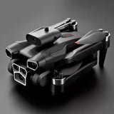 S151 RC Drone With 4K HD Three Camera WiFi FPV Foldable Quadcopter + 3 Battery Drone