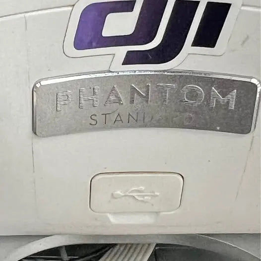 Drone front panel with Phantom label and logo
