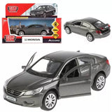 Gray Honda Accord diecast model car, front three-quarter angle