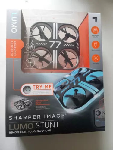 SHARPER IMAGE Lumo Stunt Remote Control LED Glow Drone 2.4 GHz - New Drone