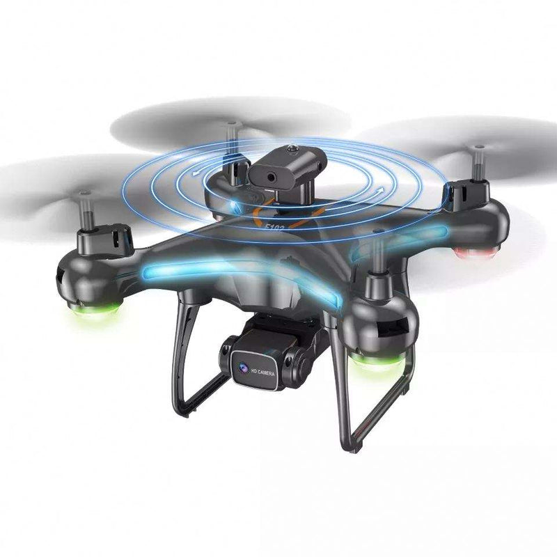 Foldable quadcopter drone with camera and LED lights