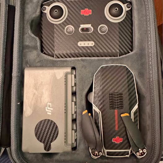 Drone carrying case insert with molded compartments and accessories
