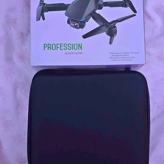 Black zippered drone carrying case with foam insert