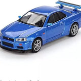Diecast Collectibles Model Car Compatible with Mini GT 1:64 Skyline GT-R (R34) V-Spec New York NY