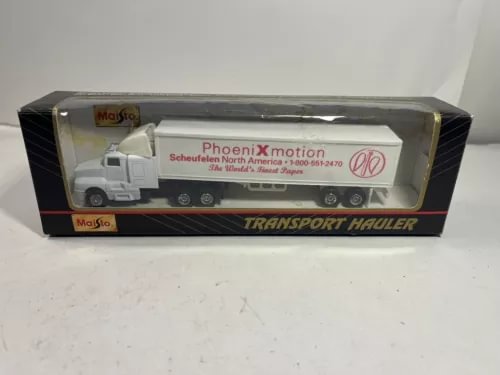 Maisto transport hauler diecast semi truck with plastic trailer, Phoenix motion