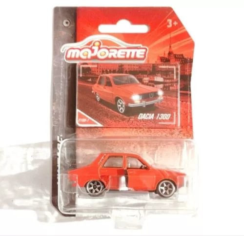 Majorette diecast model car, red DACIA 1300, in retail blister pack