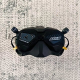 DJI HD FPV goggles V2 with dual antennas, black front view