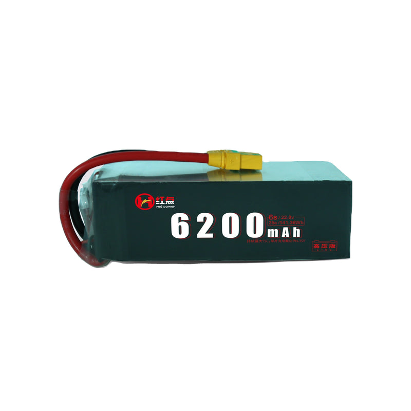 6s lipo battery 22.8V 6200mAh 6.2Ah6S High Rate 25C battery Li-Po manufacture solid-state lithium-ion pack for drone UAV battery Fixed-wind Vtol multirotor lipo 25c Drone