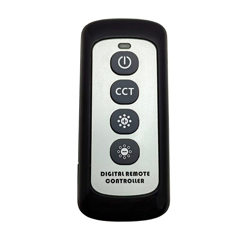 Digital remote controller with power and CCT buttons and three light control icons