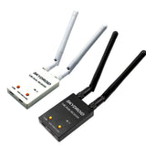 FPV 5.8G dual antenna receiver set with black and white units and four antennas