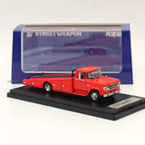 STREET WEAPON 1/64 1970 DODGE D300 RAMP TRUCK Car Transporter Red Diecast Model Toy
