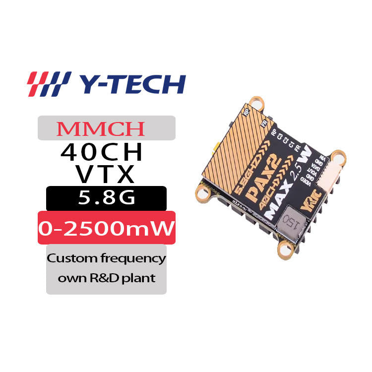FPV VTX transmitter PCB, 5.8G, 0-250mW, Y-TECH M MCH 40CH module
