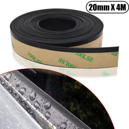 Black roll of foam tape (20mm x 4m) with printed label strip