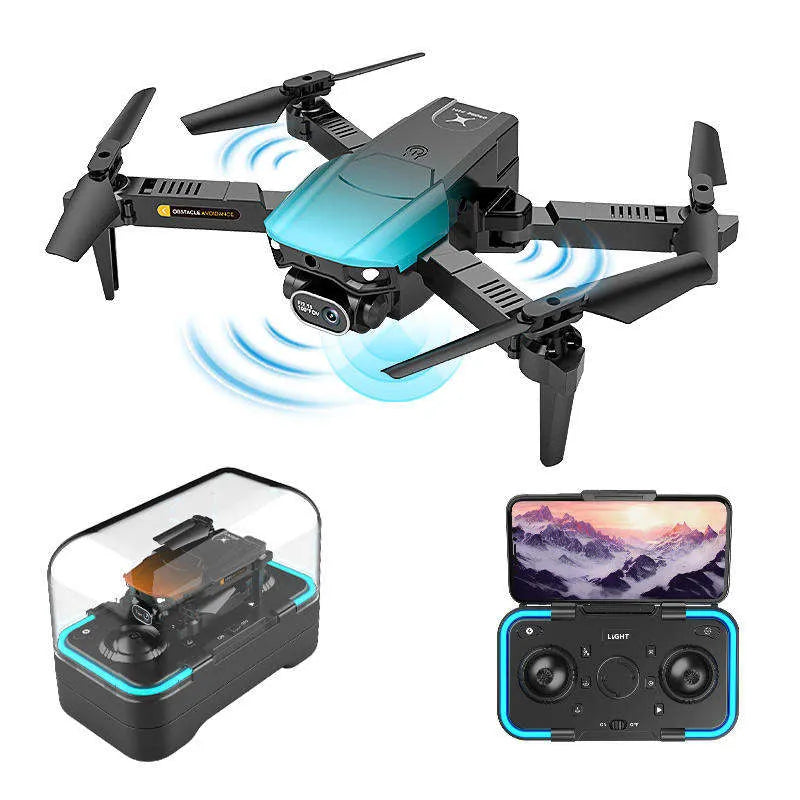 AiJH Foldable F191 Drone 6-Axis Gyro Optical Flow Positioning Quadcopter With Frame HD Camera Mini Drone Drone