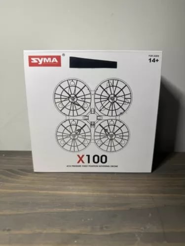 Syma X100 4CH hovering drone box, fixed position, 14+ age label