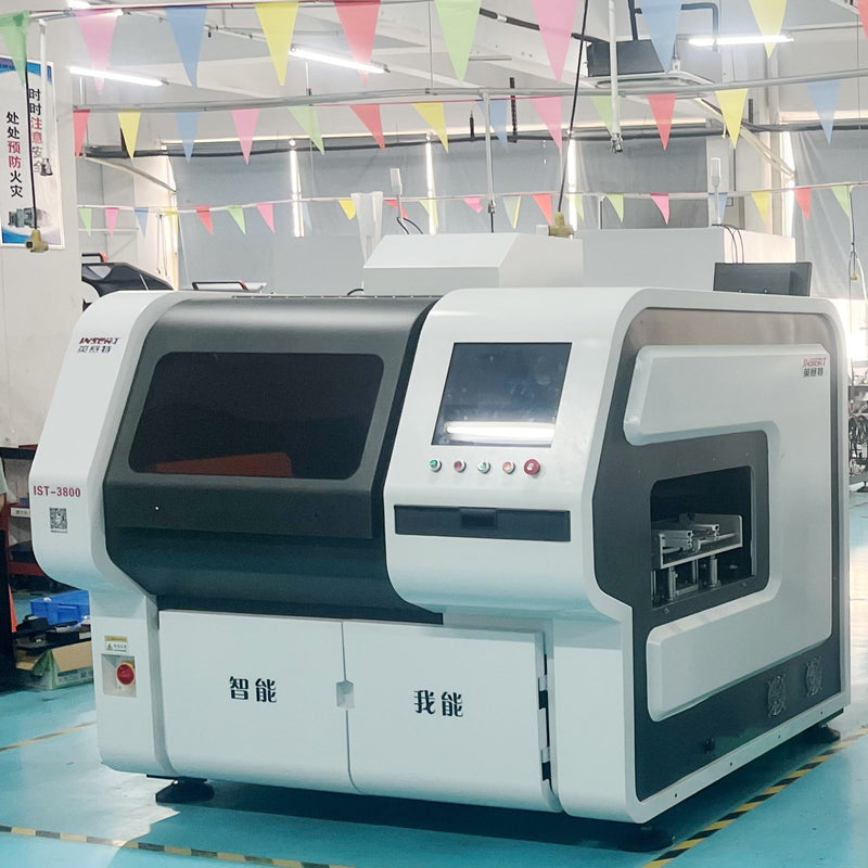 Industrial SMT pick-and-place machine with touchscreen and control panel