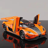 1:24 Koenigsegg ONE 1 Alloy Super Sport Car Model Diecast Vehicle Sound Toy Gift Parts