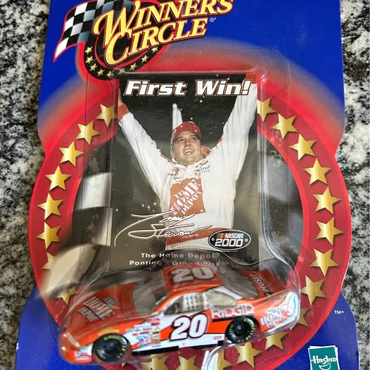 Vintage NASCAR diecast car set in retail box, #20 race car with Winners Circle graphics