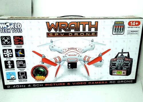 Wraith spy drone 2.4 GHz box with quadcopter and controller