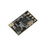 Nano FPV ELRS receiver module with black PCB and gold mounting holes