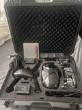 DJI FPV drone and remote controller set in hard carry case with antennas