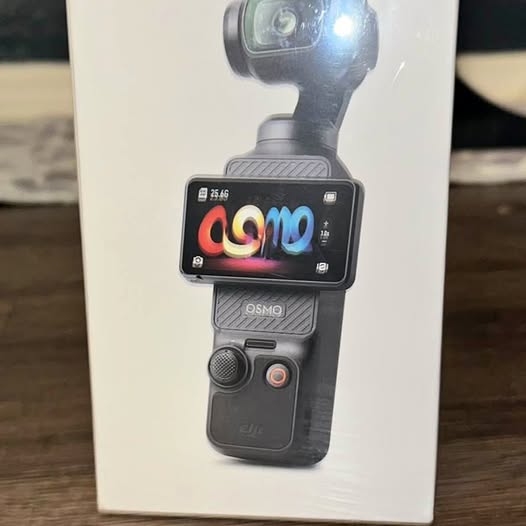 DJI Osmo Pocket 3 handheld gimbal camera with color touchscreen and control buttons