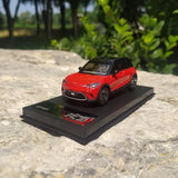 1/43 Smart #1 diecast model car, red with black base and detailing