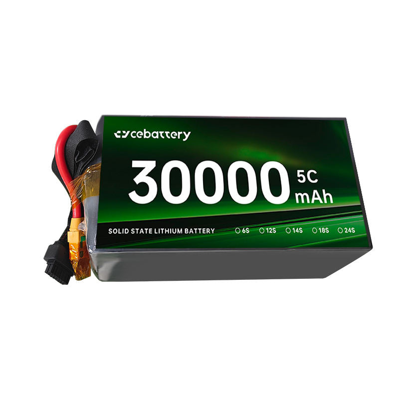30000mAh 275wh/kg 30Ah 24S Solid State High Density Fixed-Wind Vtol Multirotor Power Lithium Ion Battery Pack for UAV Drone