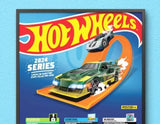 Hot Wheels 1:64 diecast car on 2024 series card with blister