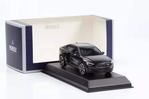 Polestar 2 2024 diecast car model in dark display with black base