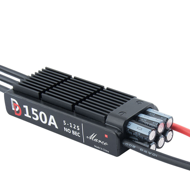 Brushless ESC controller, 150A, 5-12S, No BEC, black with capacitors