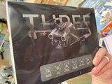 K9 drone retail box with dual-camera illustration and side avoidance icons