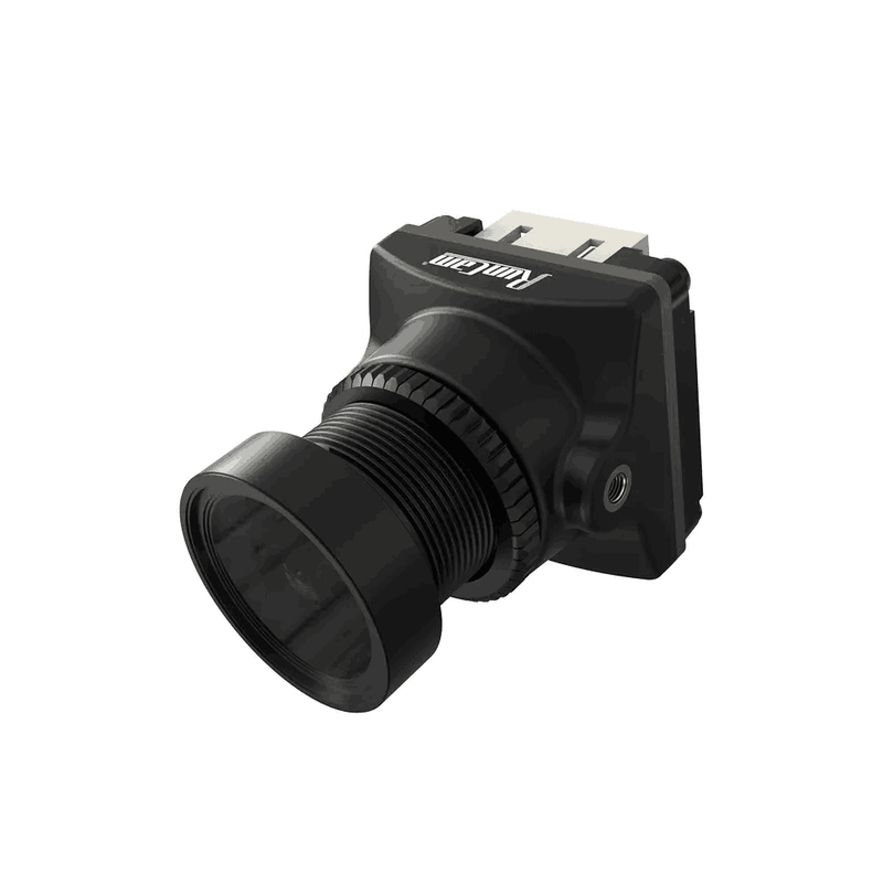 FPV night vision camera with black housing and visible lens mount